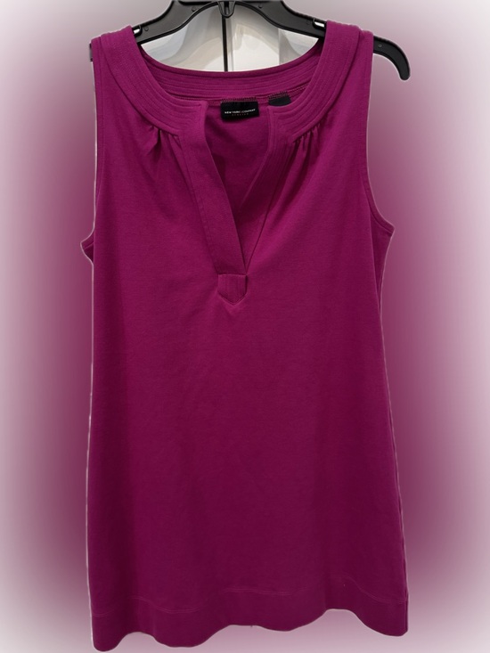 New York & Company Dresses & Skirts - New York & Company Magenta Sleeveless V-Neck Tunic Tank